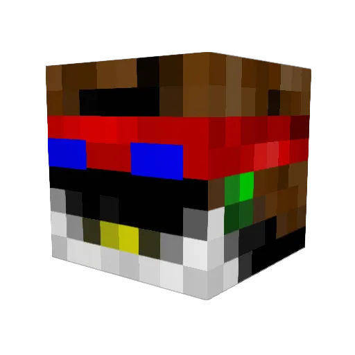 Maxoumie Minecraft avatar head, 3D render