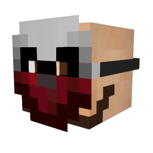 MaxpaN Minecraft avatar head, 3D render