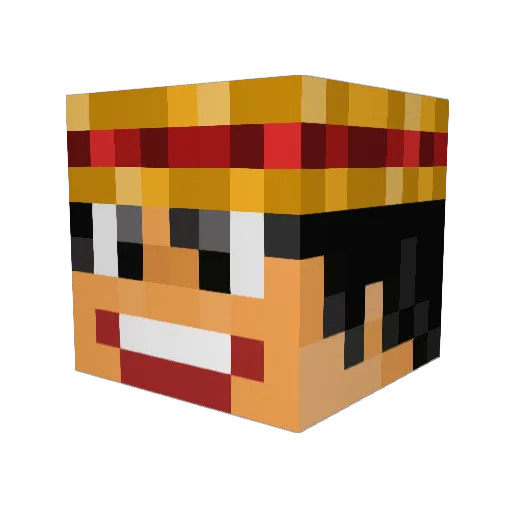 Maxpie44 Minecraft avatar head, 3D render