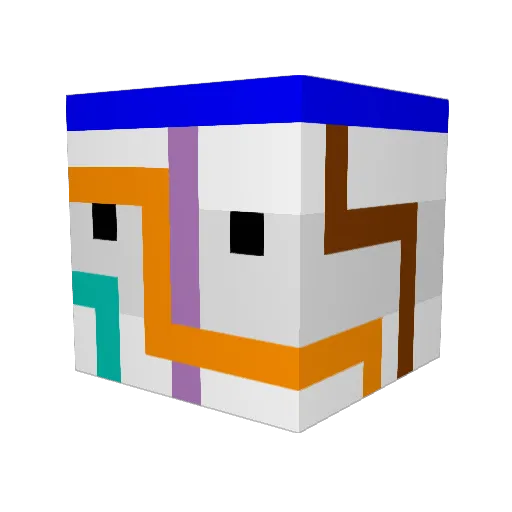 Maxregan Minecraft avatar head, 3D render