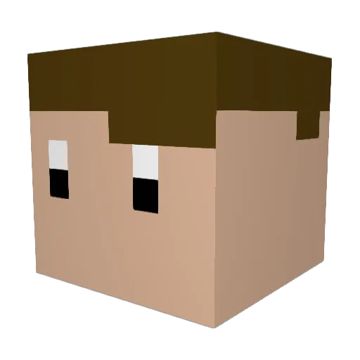 Maxric Minecraft avatar head, 3D render