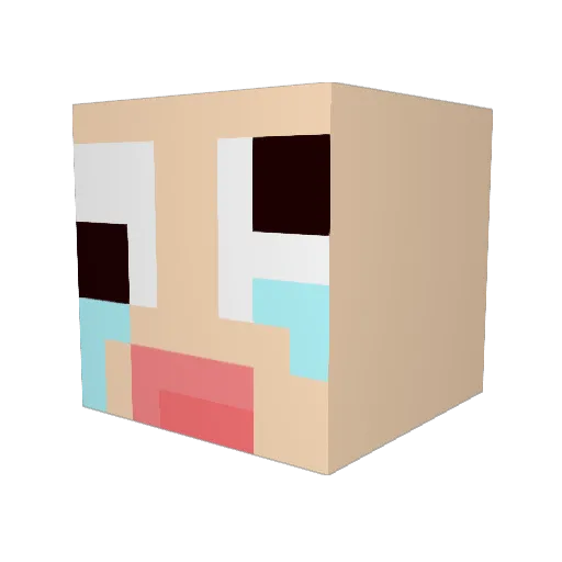 Maxsakov Minecraft avatar head, 3D render