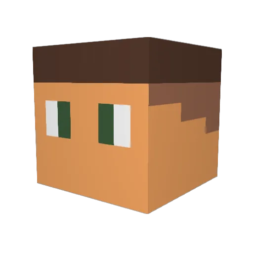 Maxshowtime Minecraft avatar head, 3D render