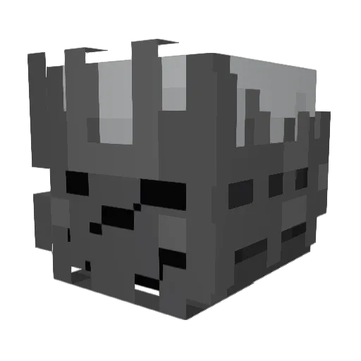 Maxshroom2u Minecraft avatar head, 3D render