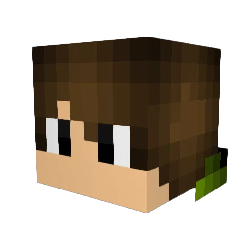 Maxsio Minecraft avatar head, 3D render