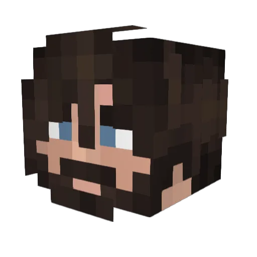 Maxson Minecraft avatar head, 3D render