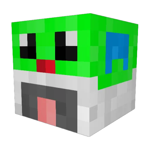 Maxsterpiece Minecraft avatar head, 3D render
