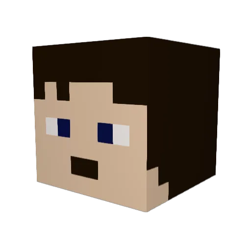 Maxstly Minecraft avatar head, 3D render
