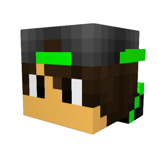 Maxsud Minecraft avatar head, 3D render