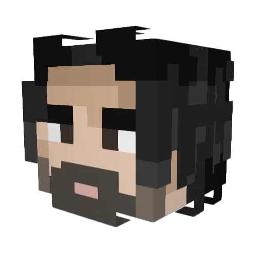 Maxtavo Minecraft avatar head, 3D render