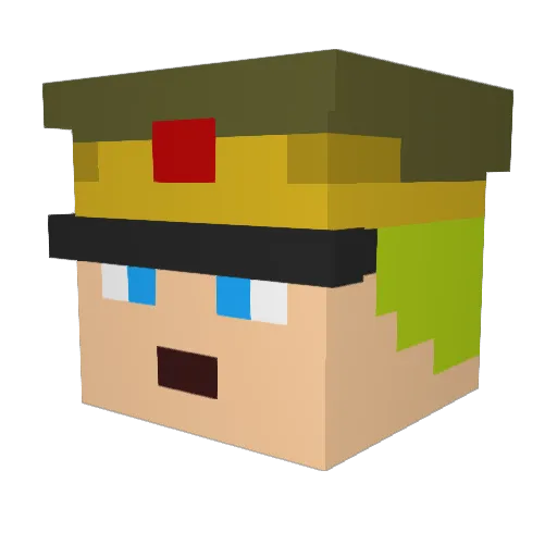 Maxteal0 Minecraft avatar head, 3D render