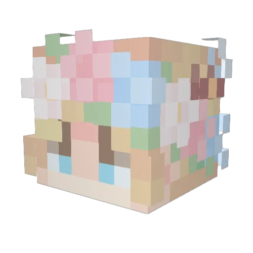 Maxthecoolki Minecraft avatar head, 3D render