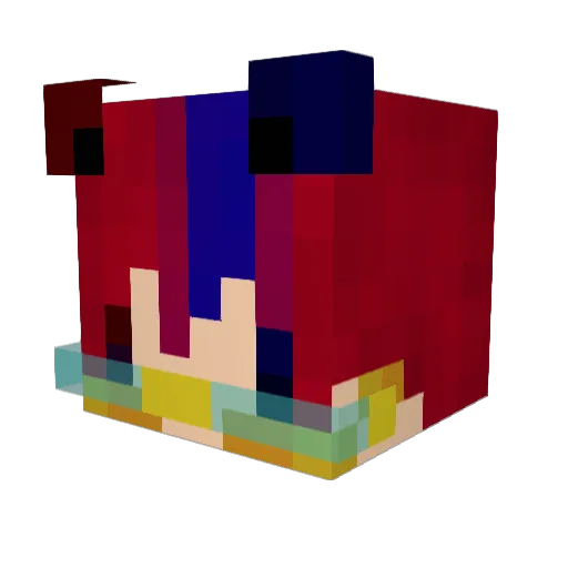 Maxton48 Minecraft avatar head, 3D render