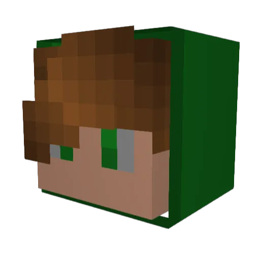 Maxtrack Minecraft avatar head, 3D render