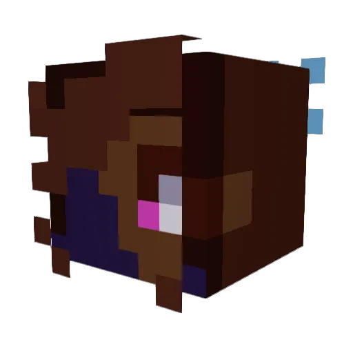 Maxumon Minecraft avatar head, 3D render