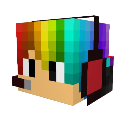 Maxuplon Minecraft avatar head, 3D render
