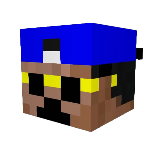 Maxward9 Minecraft avatar head, 3D render