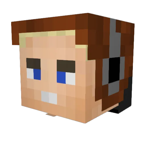 Maxwell0kutte Minecraft avatar head, 3D render