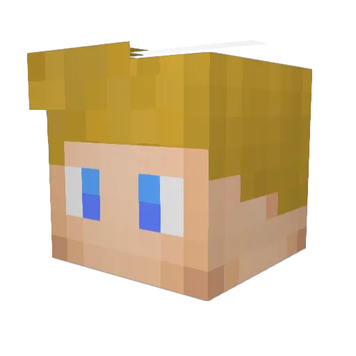 MaxwellSmart_ Minecraft avatar head, 3D render