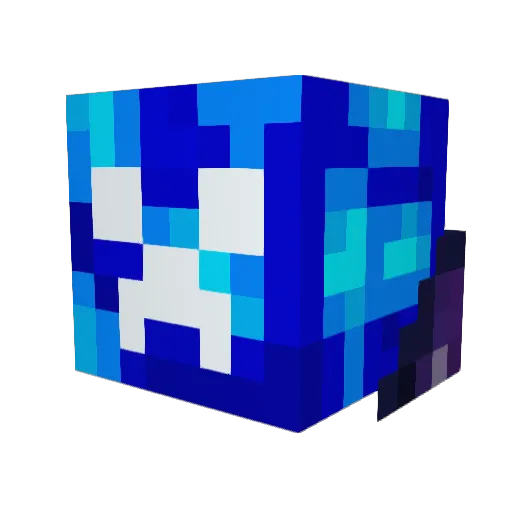MaxxXDv2 Minecraft avatar head, 3D render