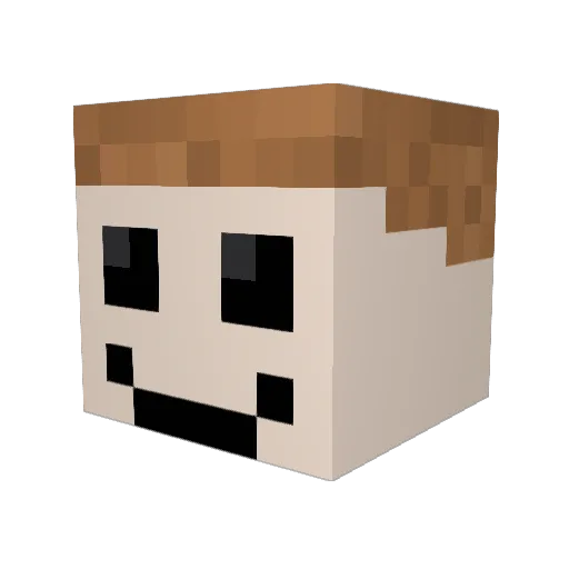 Maxxamations Minecraft avatar head, 3D render