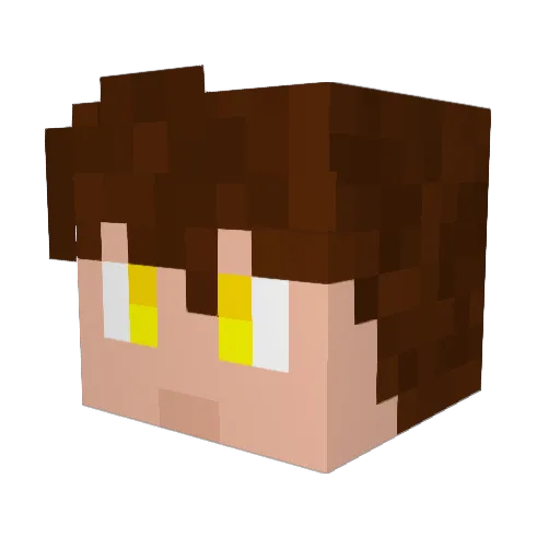Maxxatron Minecraft avatar head, 3D render