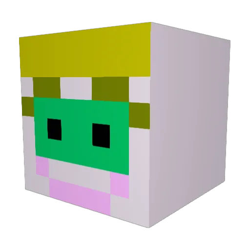 Maxxtc Minecraft avatar head, 3D render