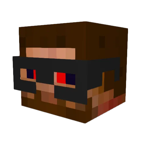 Maxxxelll Minecraft avatar head, 3D render