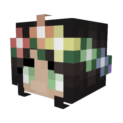 MaxyOfDeath Minecraft avatar head, 3D render