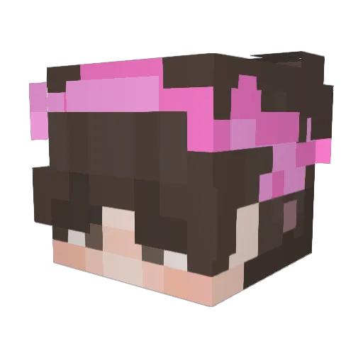MaxyZee Minecraft avatar head, 3D render
