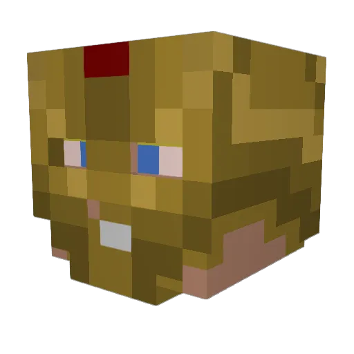Maxymoss Minecraft avatar head, 3D render