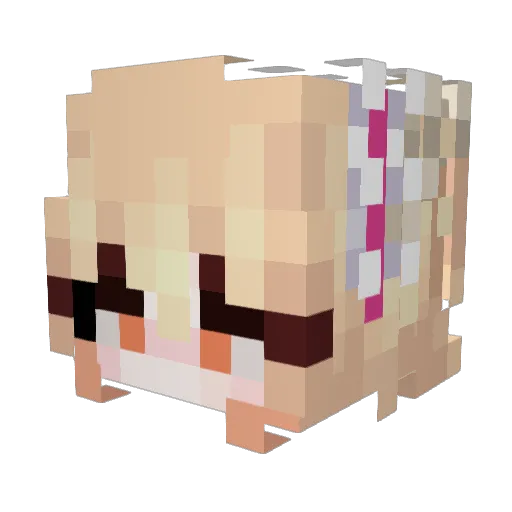 Maxzapt Minecraft avatar head, 3D render