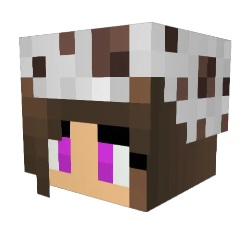 MayBara Minecraft avatar head, 3D render