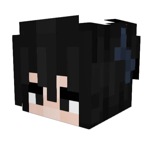 MayBlue_ Minecraft avatar head, 3D render