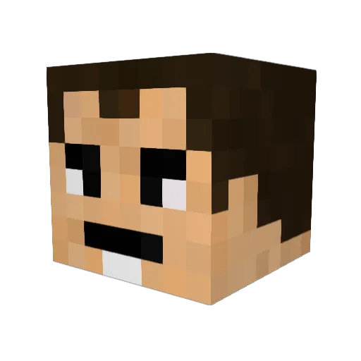 MayBri Minecraft avatar head, 3D render