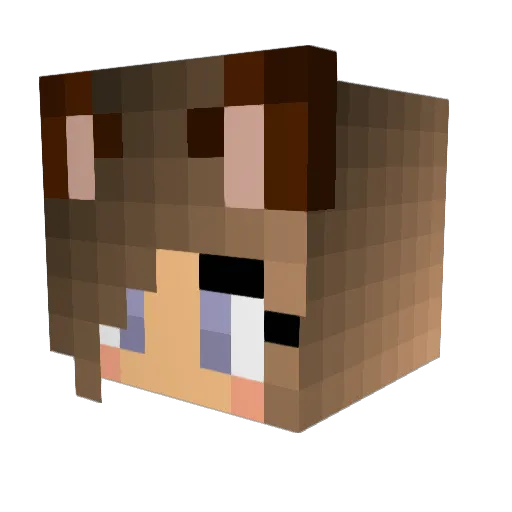 MayDMay Minecraft avatar head, 3D render
