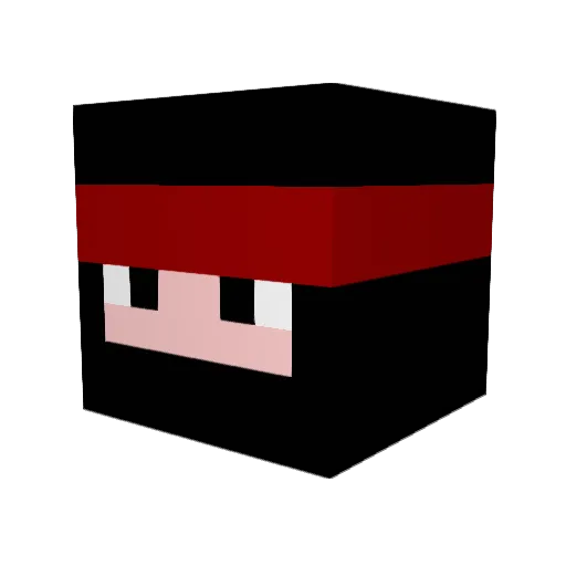 MayHawk Minecraft avatar head, 3D render