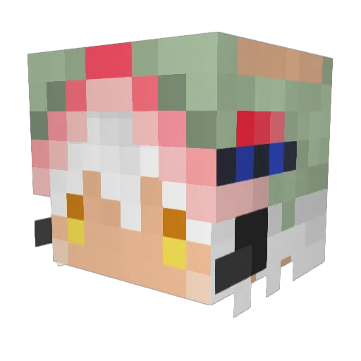 MayMayMaeMayMay Minecraft avatar head, 3D render