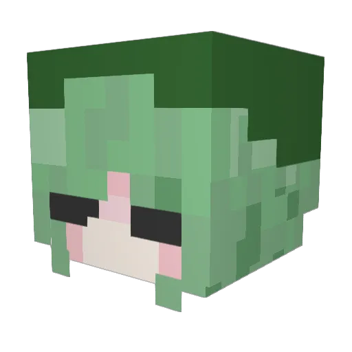 MayTheFool Minecraft avatar head, 3D render