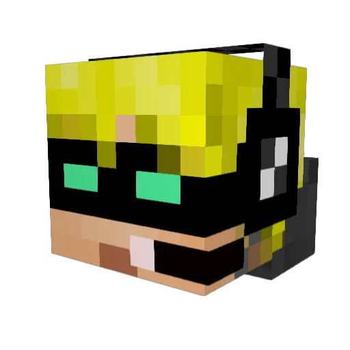 MayTriXTV Minecraft avatar head, 3D render