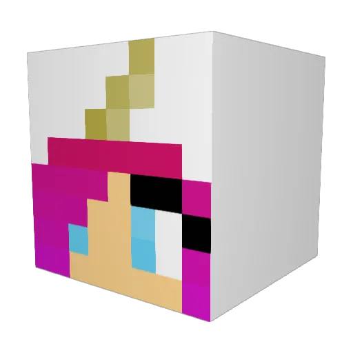 MayWasser Minecraft avatar head, 3D render