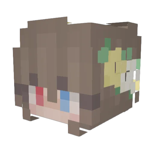 May_Free Minecraft avatar head, 3D render