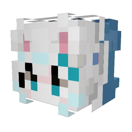 May_Lilla Minecraft avatar head, 3D render