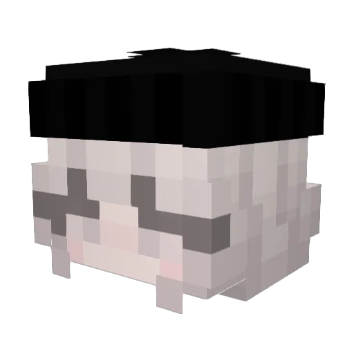Maya18_S Minecraft avatar head, 3D render