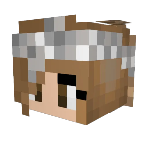 Maya2007 Minecraft avatar head, 3D render
