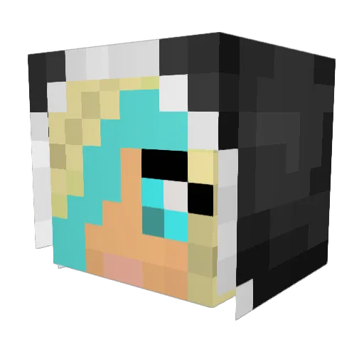 Maya97 Minecraft avatar head, 3D render