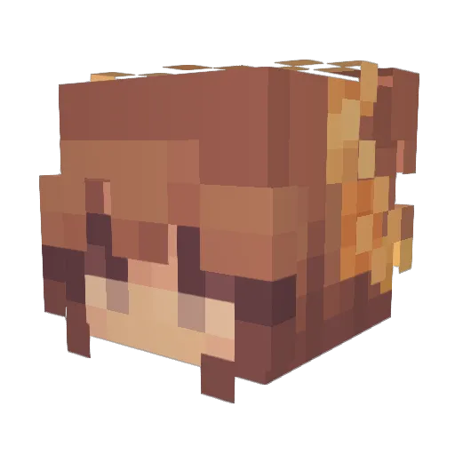 MayaBar4 Minecraft avatar head, 3D render