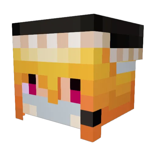 MayaJaneColes Minecraft avatar head, 3D render