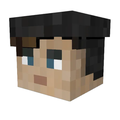MayaLabey_ Minecraft avatar head, 3D render