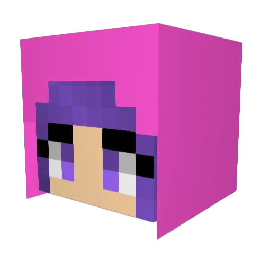 MayaPiyanci Minecraft avatar head, 3D render